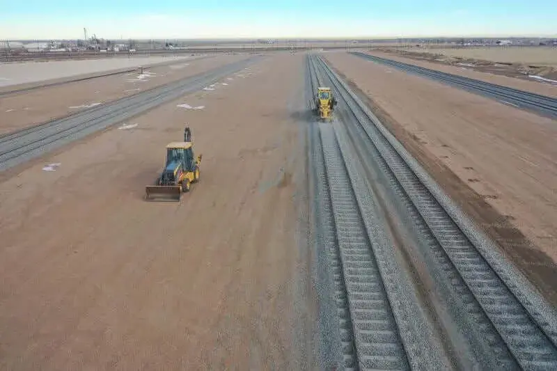 Railroad drone shot